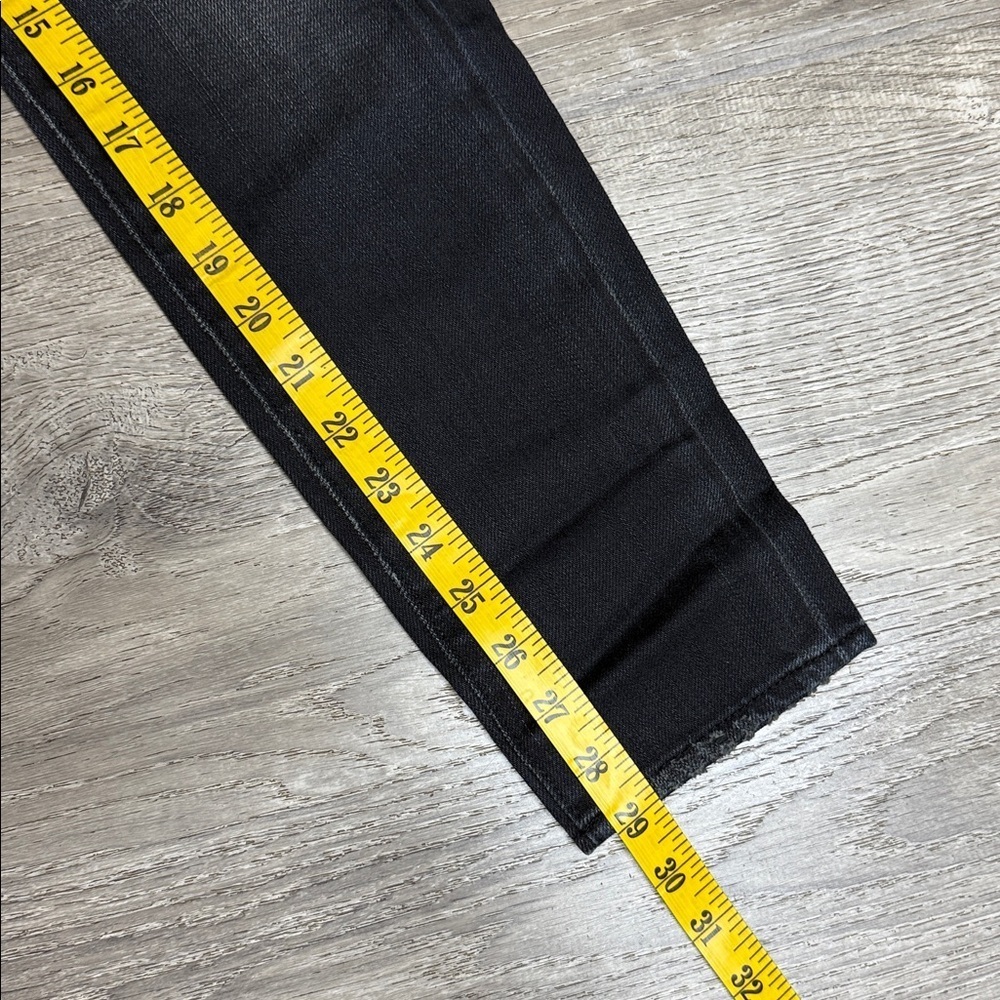 R13 Women’s Allison Mid-Rise Crop Skinny Jeans Distressed Black Shredded Sz 27 - Picture 13 of 13